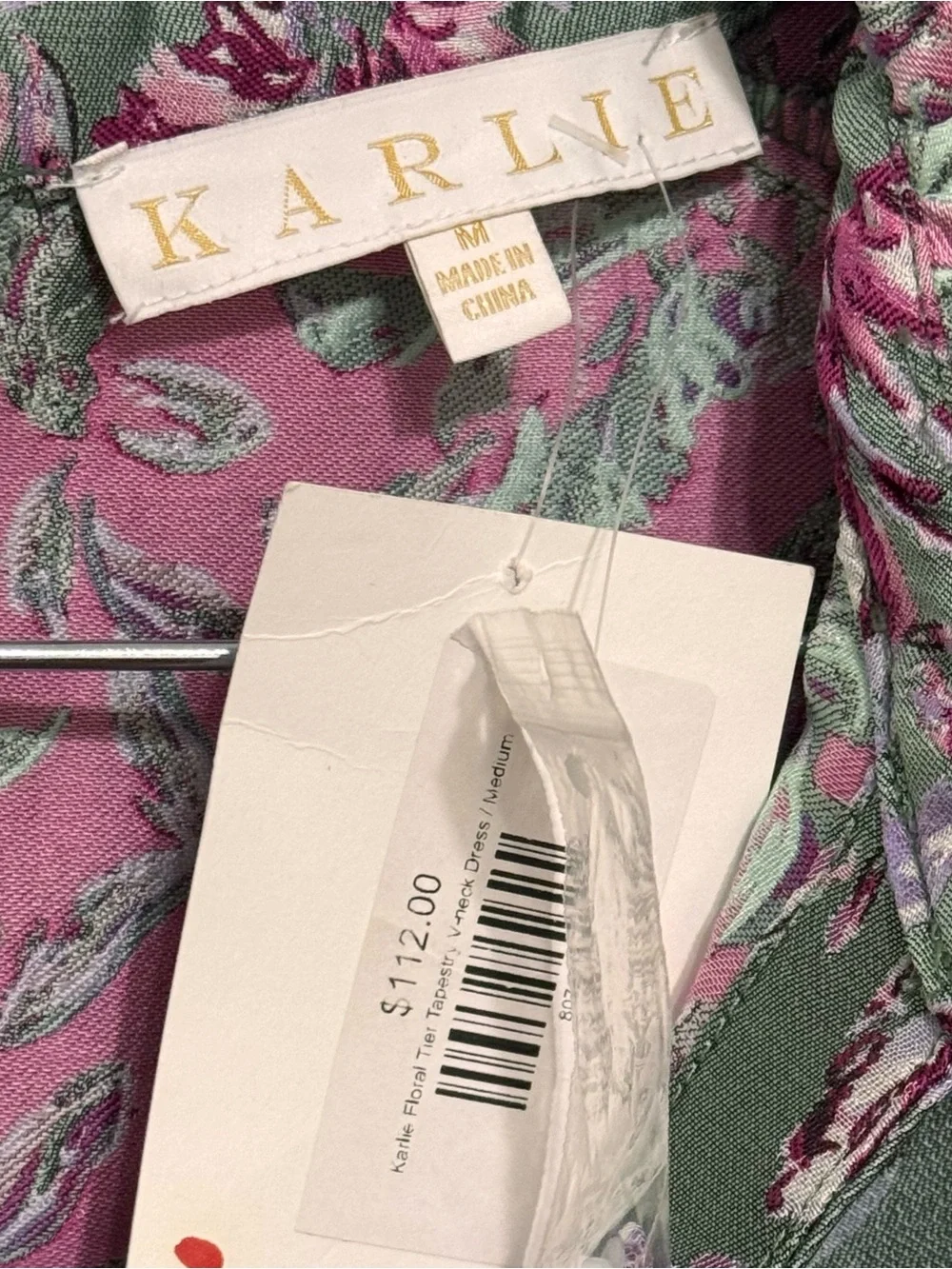 NWT! Anthropologie Karlie Floral Tier Tapestry V-Neck Dress Size Medium - Picture 5 of 7